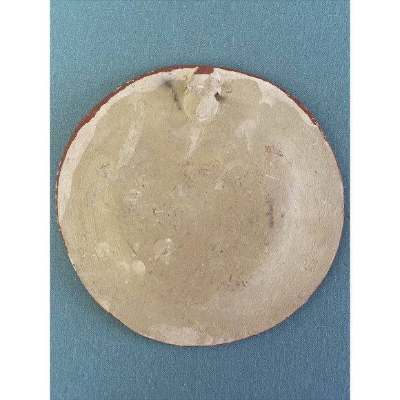 Small Vintage Mexican Red Ware Plate. Terracotta Red With Animal  Figure - Picture 2 of 6